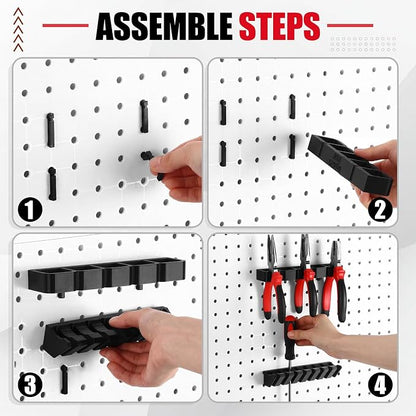 Junkin 6 Pcs Pegboard Screwdriver Holder and Pliers Organizer Set, Pegboard - Image 5