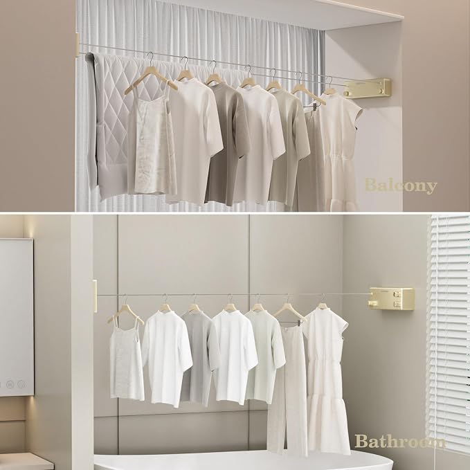 Danpro Retractable Clothesline, 2x13.8ft Designer Drying Line - Image 7