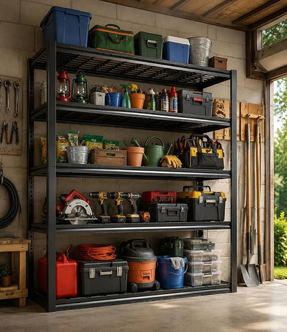 PRESTELION Garage Shelving 3000LBS Garage Storage Shelves 5-Tier Heavy Duty - Image 5