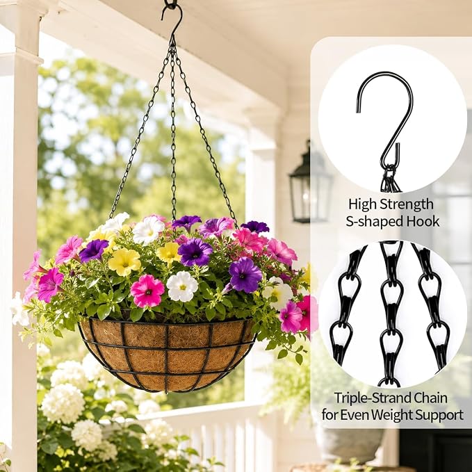 10" Hanging Baskets for Plants Outdoor - Image 3