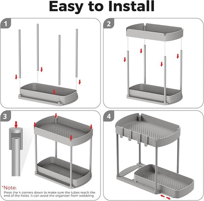 Ukeetap 2 Pack Multi-Purpose Pull-Out Storage Organizers, Under Sink Organizers - Image 7
