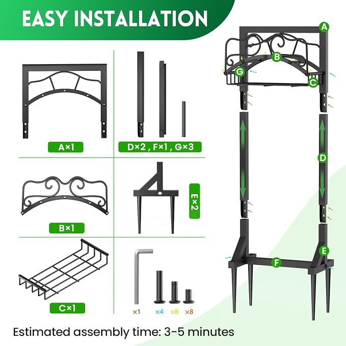 Garden Hose Holder, Heavy Duty Metal Water Hose Holder - Image 7