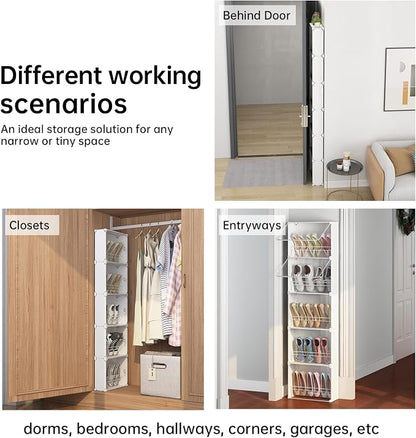 MAGINELS 5-Tier Slim Shoe Rack Organizer, Thin Storage Shelf - Image 4