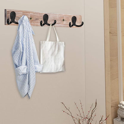 IBosins 8 Pack Heavy Duty Double Prong Coat Hooks Wall Mounted - Image 7