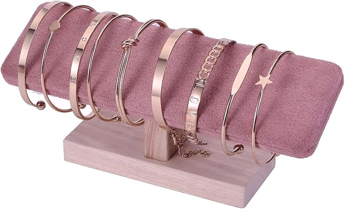 Wooden Watches Display Tower Base Watch Neck Bracelet Organizer Rack Bangle - Image 2