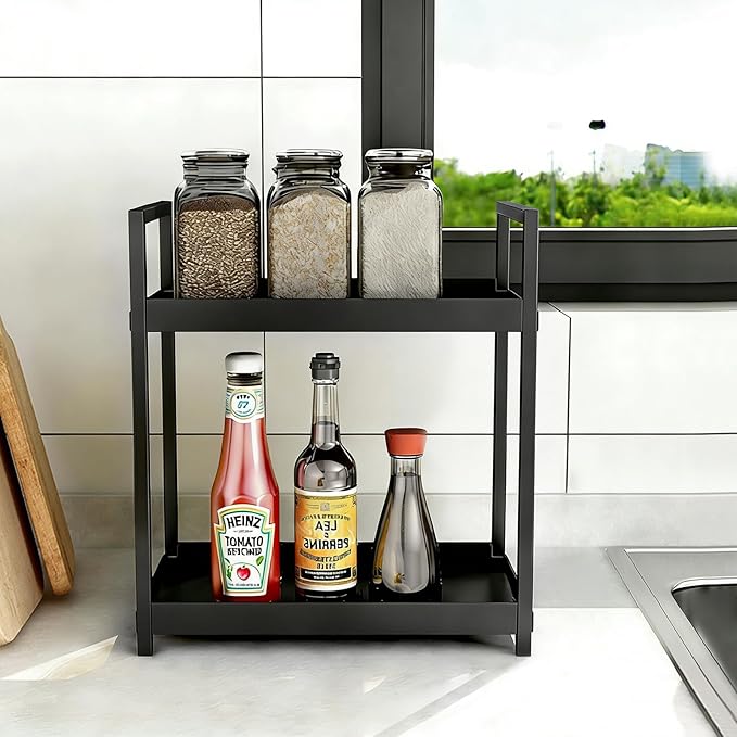 Anyoifax Bathroom Counter Organizer 2 Tier Vanity Storage Countertop Shelf - Image 4