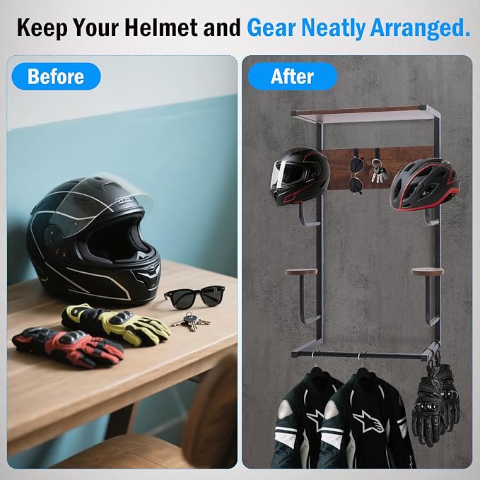 Motorcycle Helmet Holder, Durable Helmet Rack - Image 2