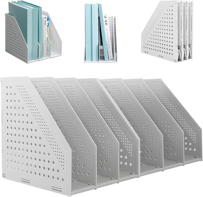 SAYEEC 2Pcs Collapsible Plastic Magazine File Holder Vertical Binder Storage by SAYEEC