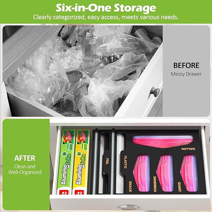 6 in 1 Bag Organizer and Wrap Dispenser - Image 4