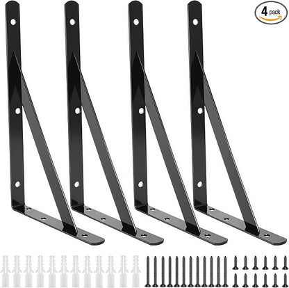 4 Pack L16 x H 10" Heavy Duty Shelf Brackets by Unknown