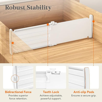 Lifewit 5" Tall 12 Pack Deep Drawer Dividers, 11.5-18.5" Expandable Drawer - Image 3