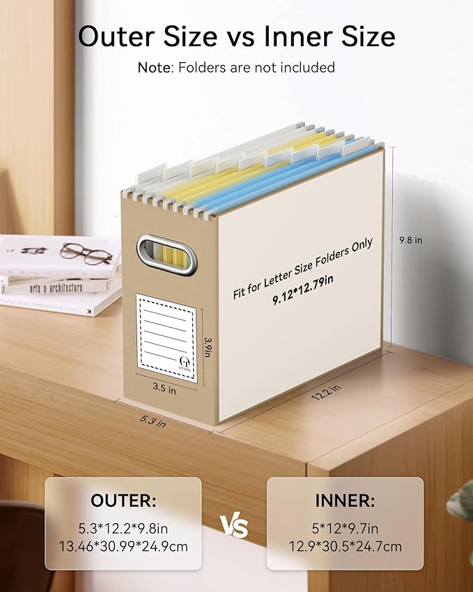Portable Collapsible Cardboard File Box - Image 2