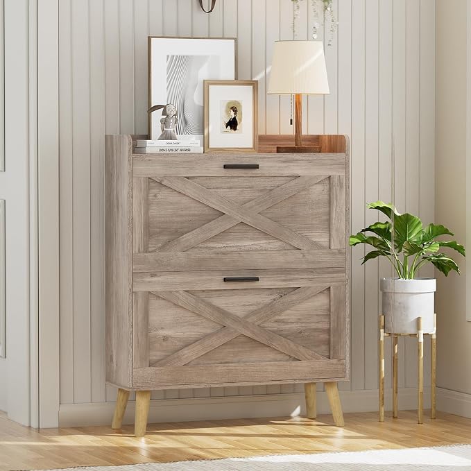 Homleke Farmhouse Shoe Storage Cabinet by Homleke