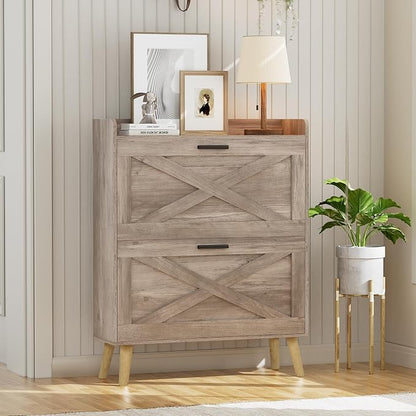 Homleke Farmhouse Shoe Storage Cabinet by Homleke