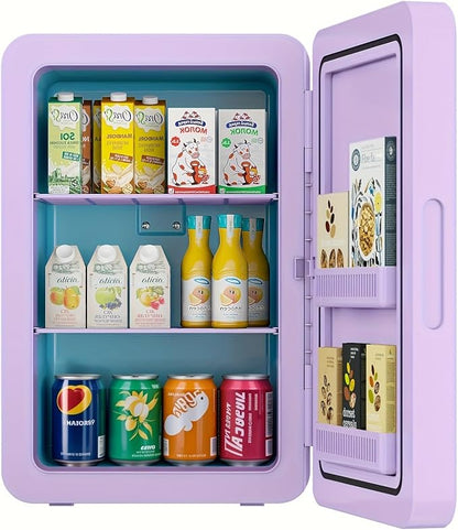 22L/30Cans Mini Fridge for Bedroom, 12v DC Portable Cooler & Warmer, Mini by Kikihouse