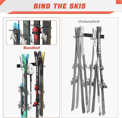 WALMANN Garage Ski Rack, Indoor Ski Hangers - Image 5
