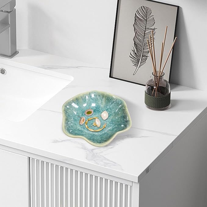 Ceramic Jewelry Dish, Leaf Jewelry Tray Key Tray, Jewelry Holder, Small Ring - Image 4