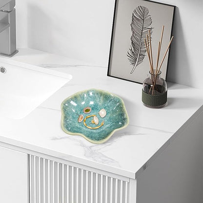 Ceramic Jewelry Dish, Leaf Jewelry Tray Key Tray, Jewelry Holder, Small Ring - Image 4