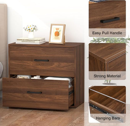 Lateral File Cabinet, 2 Drawer Filing Cabinet, Wood File Cabinets - Image 5