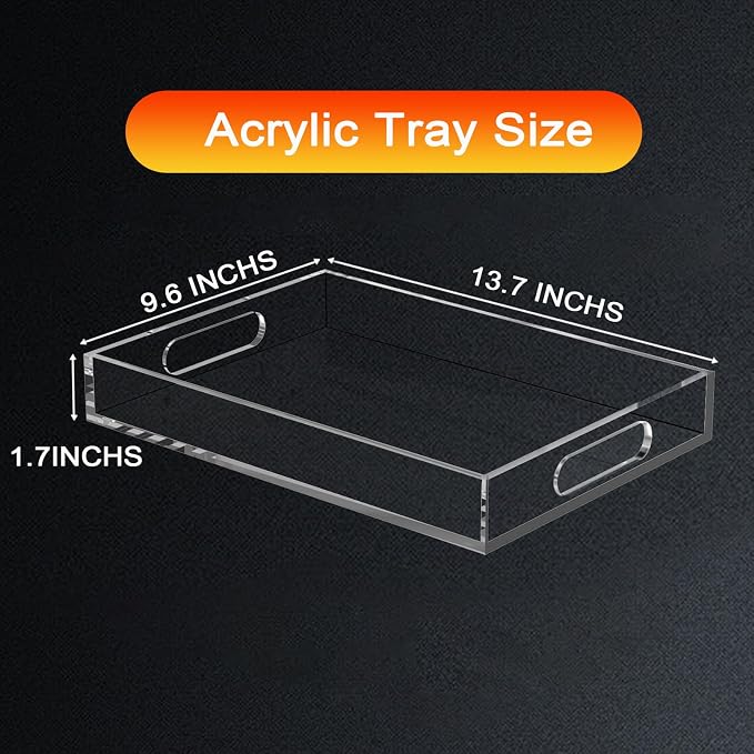 Acrylic Organizer Tray with Handles - Image 2