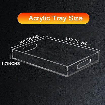 Acrylic Organizer Tray with Handles - Image 2