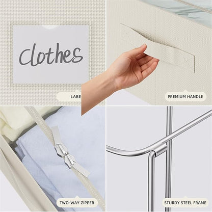 CYhom Under Bed Storage Bins Frame Storage Box Oxford Fabric Sturdy Underbed - Image 5