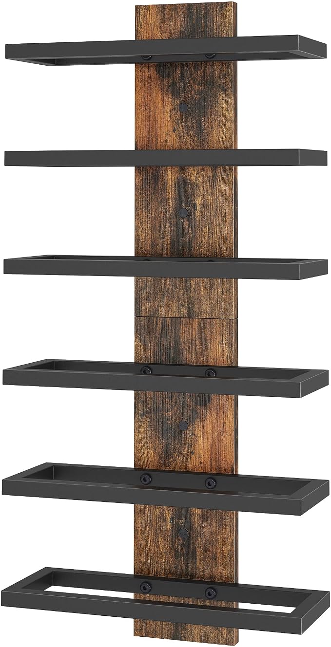 Hoctieon 6 Tier Wall Mount Wine Rack, Wall Mounted Wine Bottle Racks - Image 9