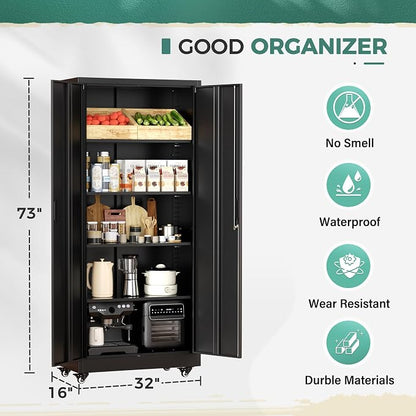 Greenvelly Metal Garage Storage Cabinet - Image 5