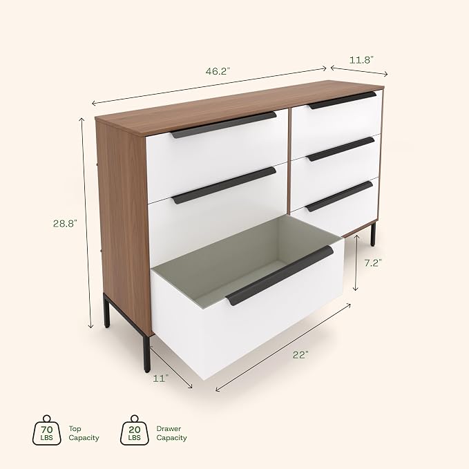 tinge Lira Premium Fabric Dresser - Image 3