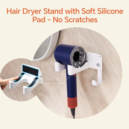 Dyson Hair Dryer Holder, Blow Dryer Holder Self Adhesive Hair Dryer Holder Wall - Image 2