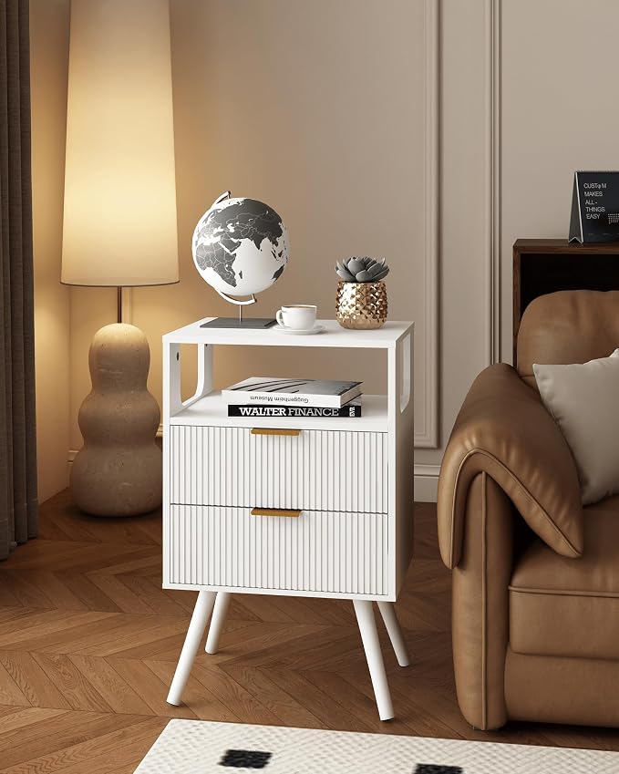 White Nightstand, Modern Bedside Table - Image 5