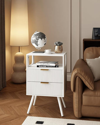 White Nightstand, Modern Bedside Table - Image 5