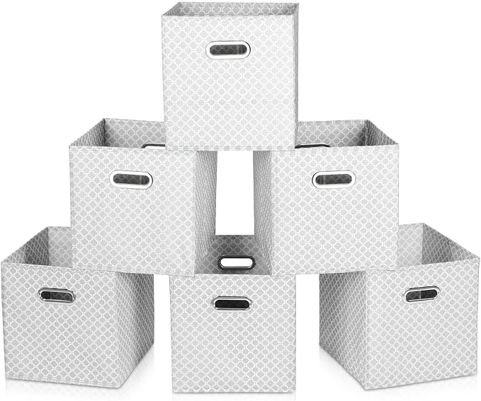 Fabric Cloth Storage Bins, Fabric Cube Organizer by SEVENDOME