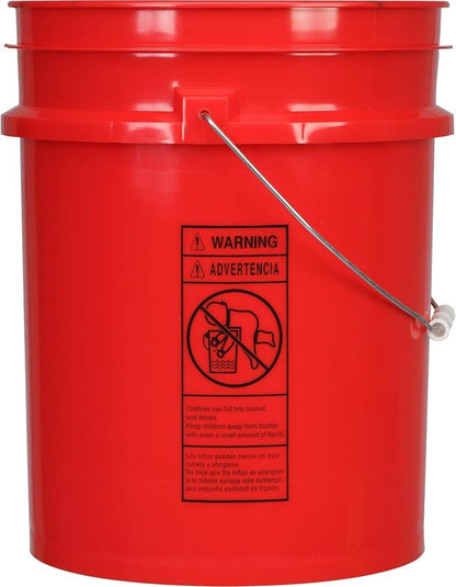 House Naturals 5 Gallon Red Food Grade Plastic Bucket Pail - Image 2
