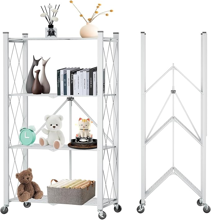 4 Tier Foldable Storage Shelf by YUANJIMI