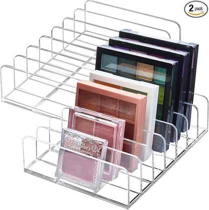 TUZAZO 2 Pack Acrylic Eyeshadow Palette Makeup Organizer by TUZAZO