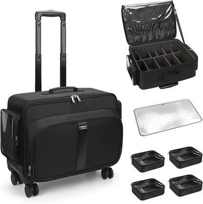Large Rolling Makeup Case，Professional Makeup Artist Bag by OrganizeYourMakeup