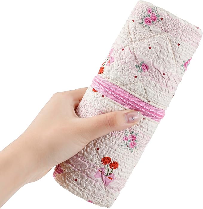 Quilted Hair Tools Travel Bag，Hair Styling Accessories Storage Case - Image 7