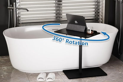 C Shaped End Table, Swivel and Turnable Desktop, Foldable Side Table - Image 4