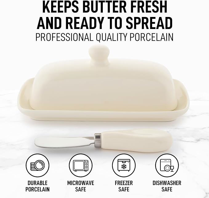 Zulay Butter Dish With Lid For Countertop - Image 2