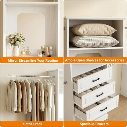 Unikito Closet System, 4FT - 9FT Closet Organizer - Image 3
