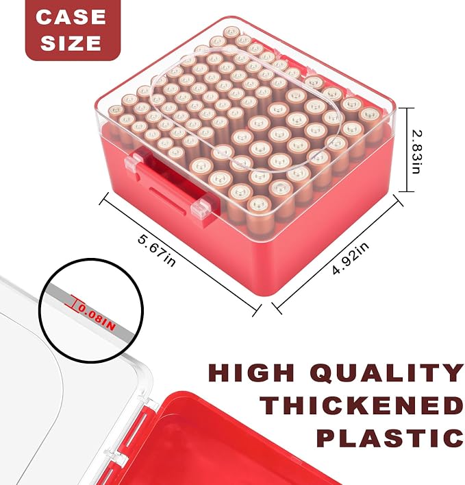 FULLCASE Battery Storage Organizer Box, Holder Container - Image 4