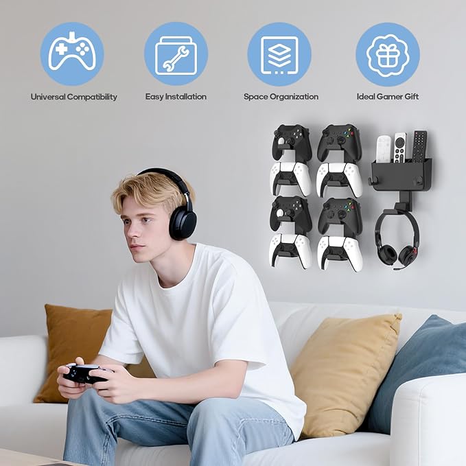 Controller & Headset & Remote Holder Wall Mount - Image 6