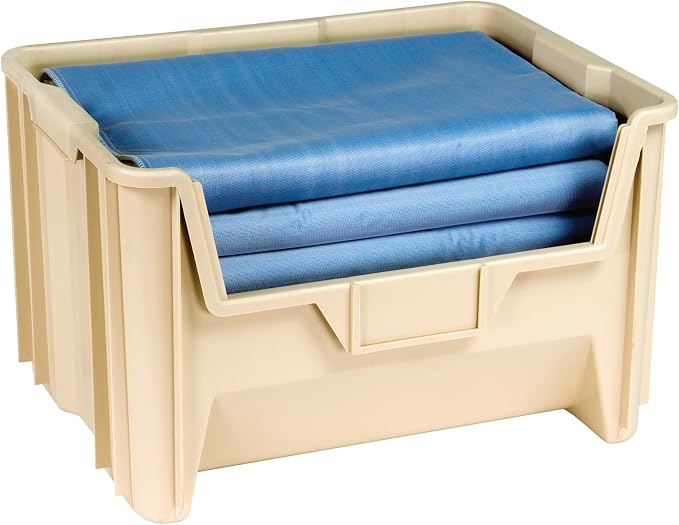 Hudson Exchange 20" x 15" x 12.5" Plastic Giant Stackable Hopper Bin Container - Image 3