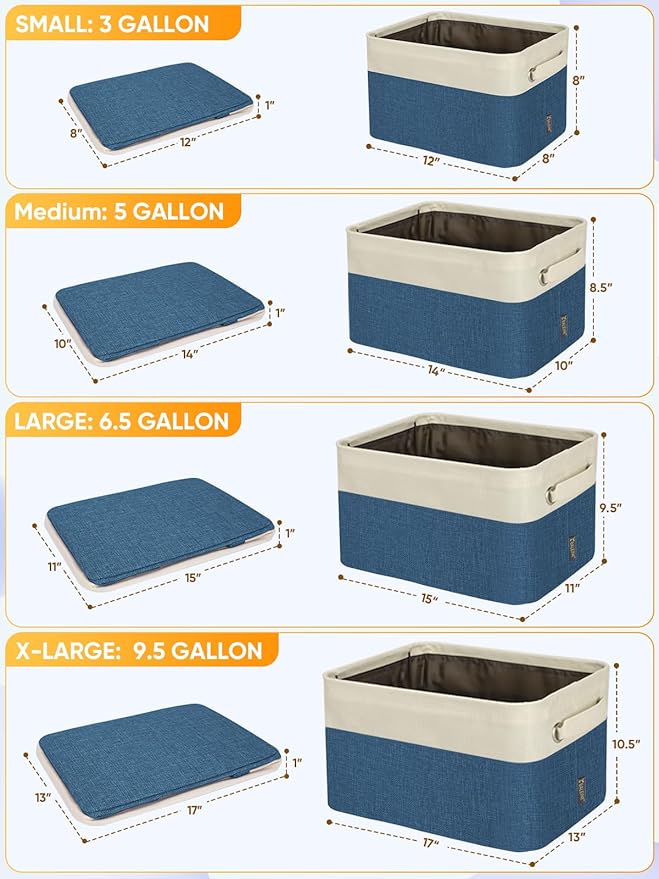 BALEINE 1 Pack Fabric Storage Bins - Image 2