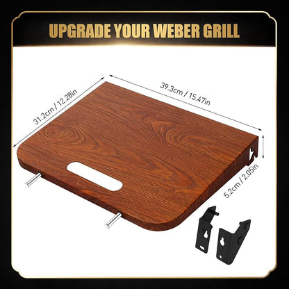QuliMetal Foldable Side Shelf for Weber Searwood 600/600XL and Smoque/SmoqueXL - Image 2