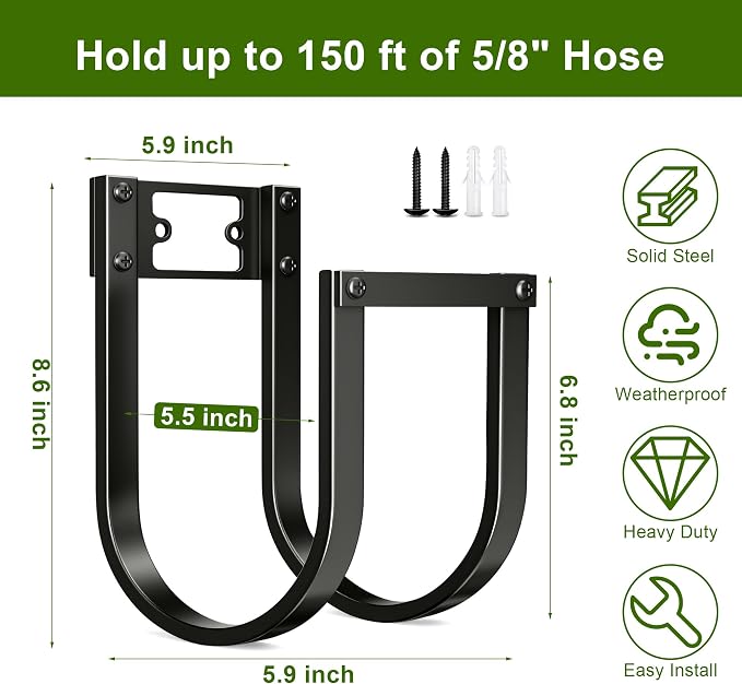Garden Hose Holder Wall Mount - Image 7