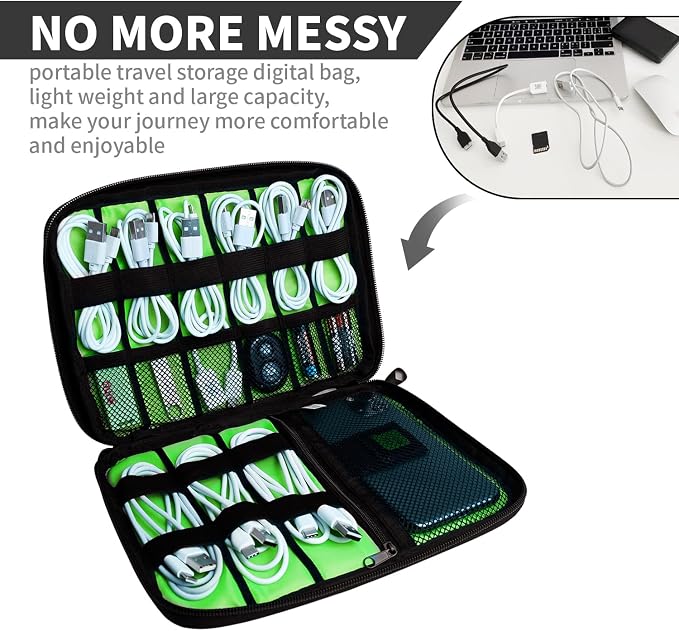 Lcsmaokin Electronics Travel Organizer, Portable Waterproof Electronic Travel - Image 2