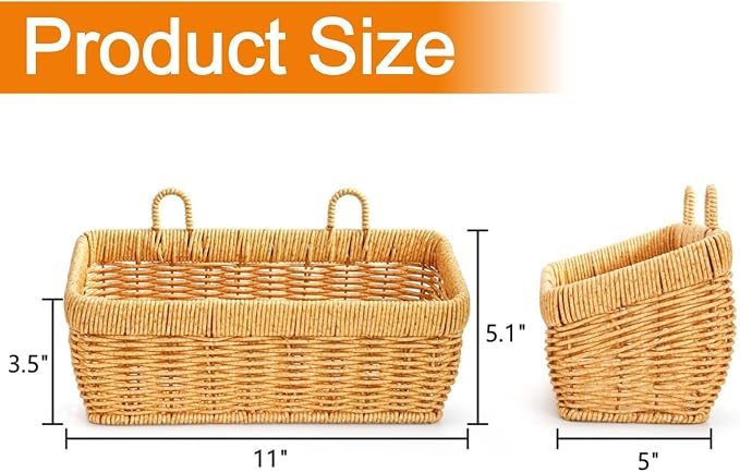 2 Pack Cute Small Wall Hanging Basket - Image 2