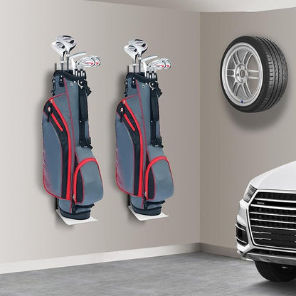 Wall Mount Golf Bag Storage Stand Organizer Rack - Image 7
